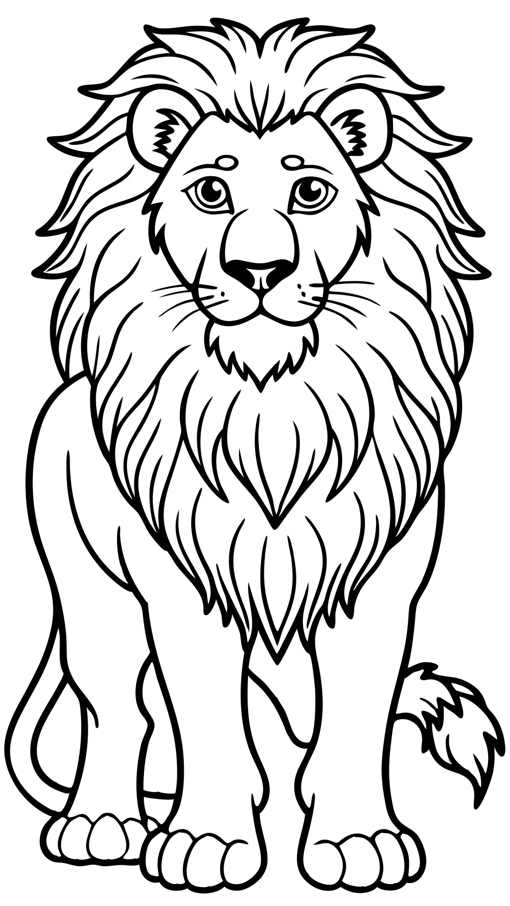 Page de livre de coloriage lion